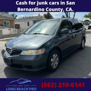 Cash for junk cars in San Bernardino County, CA.