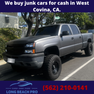 We buy junk cars for cash in West Covina, CA.
